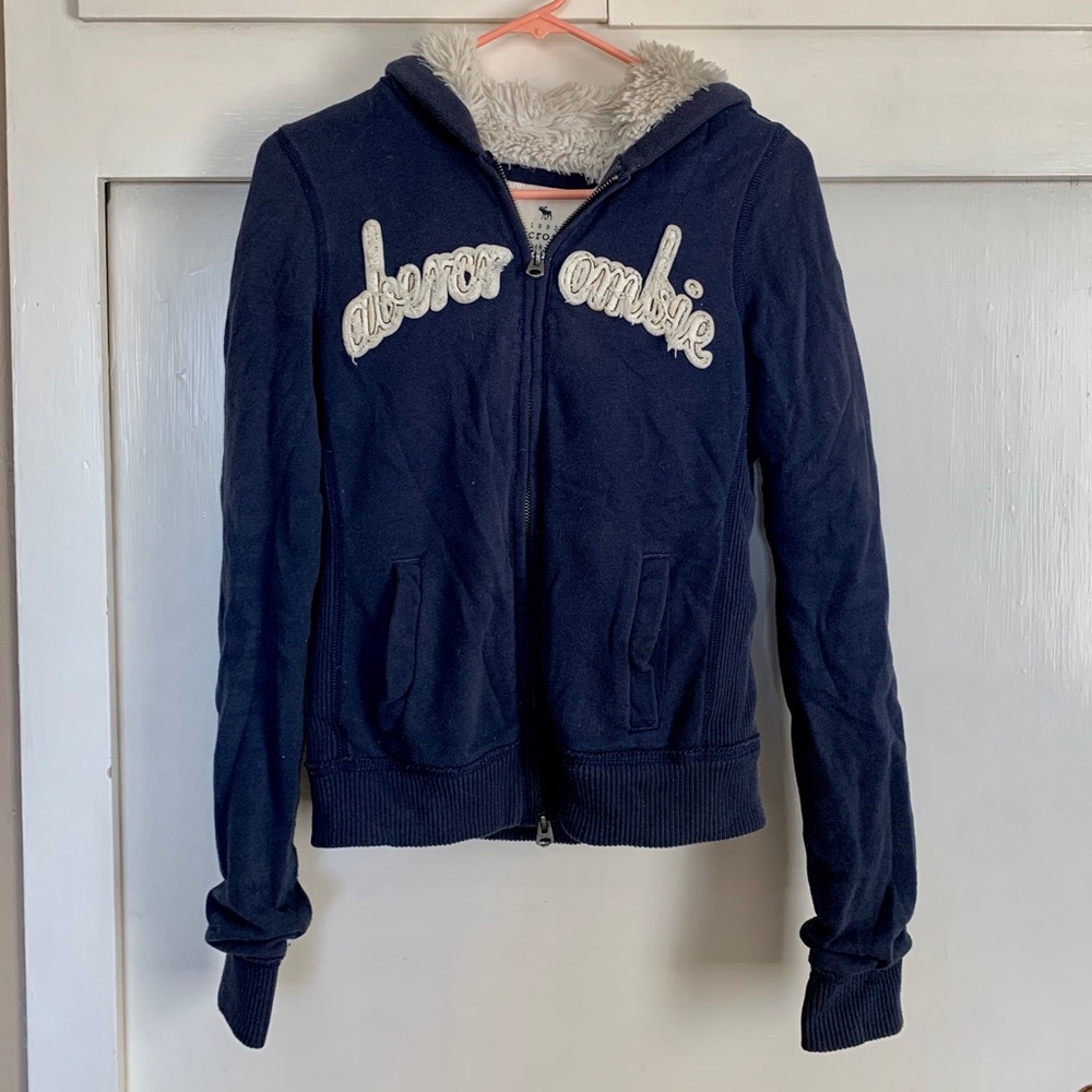 Abercrombie Kids Fuzzy Zip Up Sweatshirt